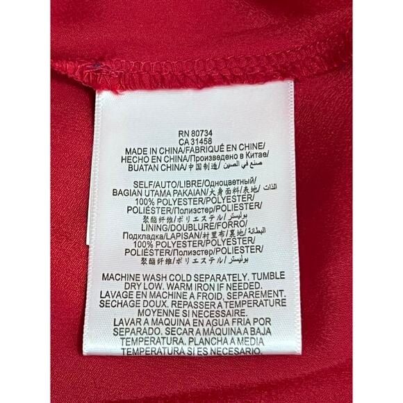 BCBGeneration Red Halter Semi Sheer Ruffle Flowy Short Sexy Event Dress Size 0 - Picture 8 of 9